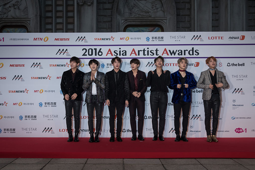 Members of BTS at 2016 Asia Artist Awards