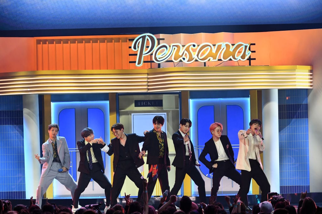 BTS perform onstage during the 2019 Billboard Music Awards