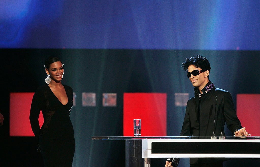 Prince and Beyoncé at an award show