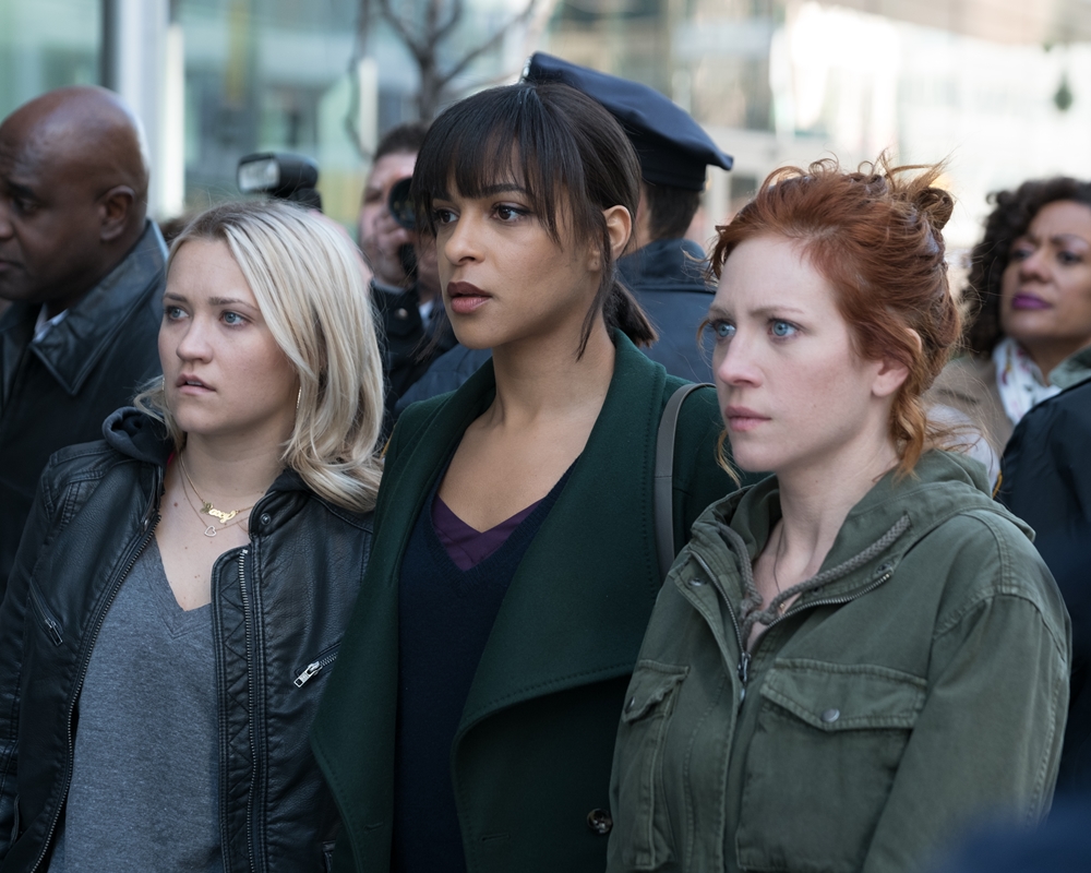 Brittany Snow, Megalyn Echikunwoke and Emily Osment