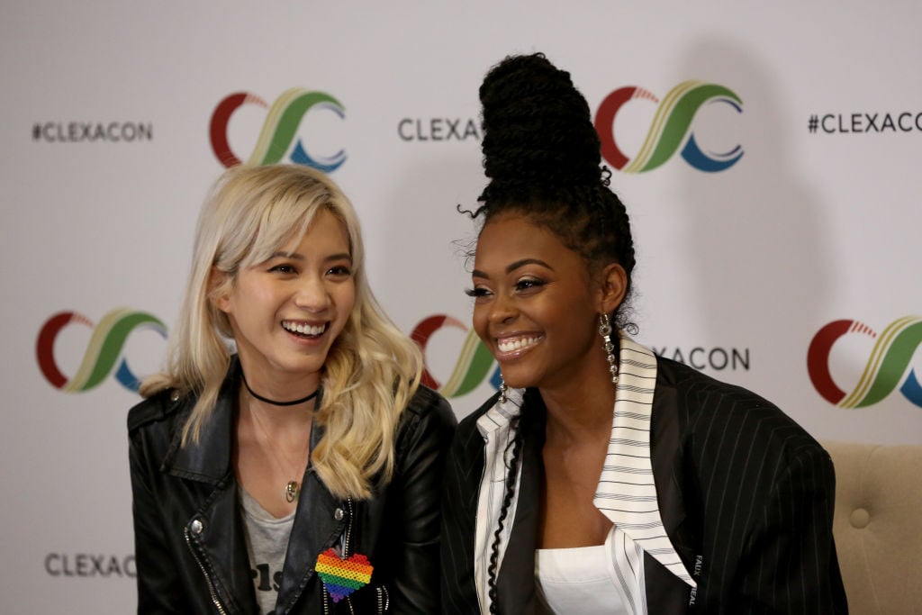 Chantal Thuy (Grace Choi) and Nafessa Williams (Anissa Pierce) of Black Lightning
