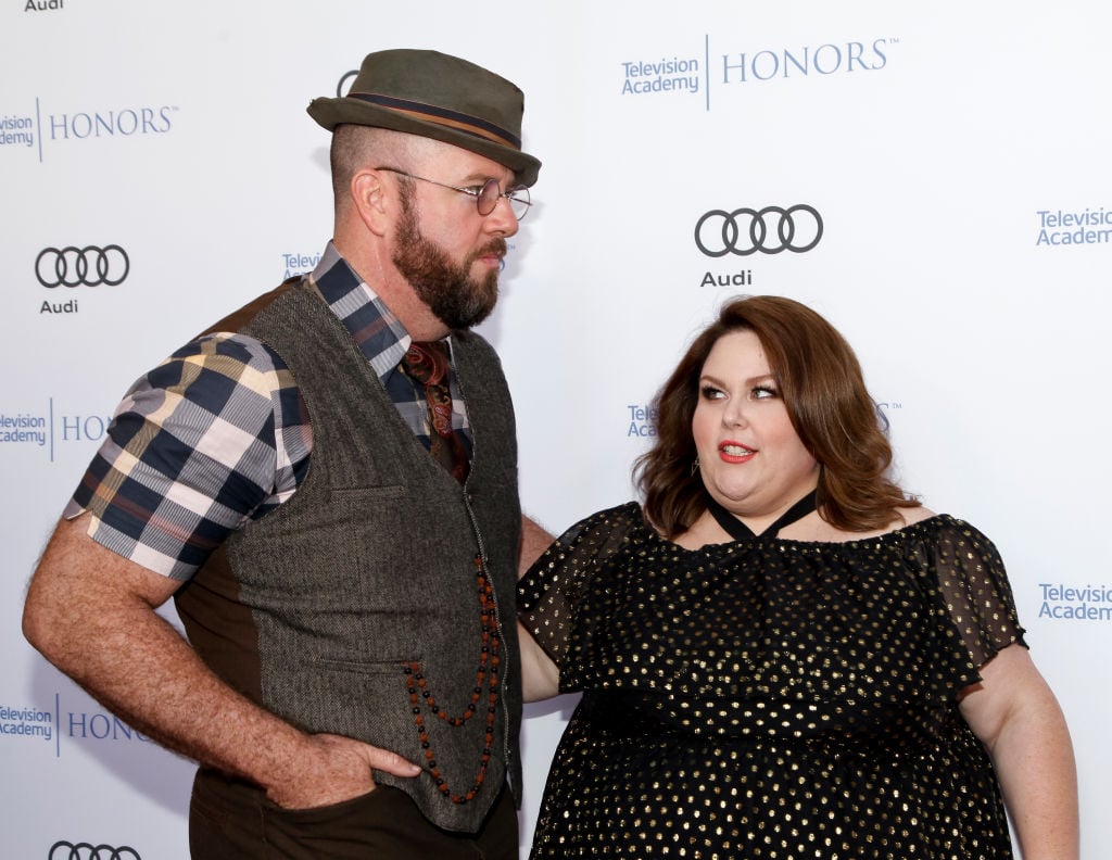 Chris Sullivan and Chrissy Metz on the red carpet
