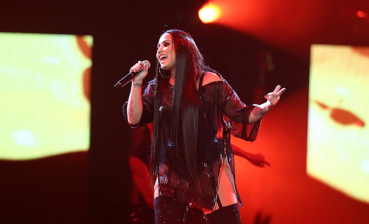 Demi Lovato performs onstage