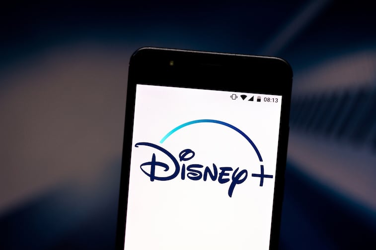 Disney+ logo shown on a smart phone screen