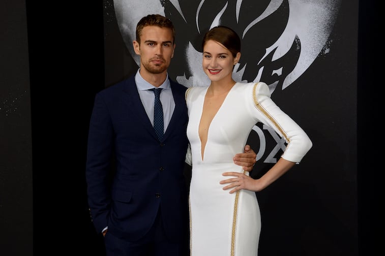 Theo James and Shailene Woodley on the red carpet