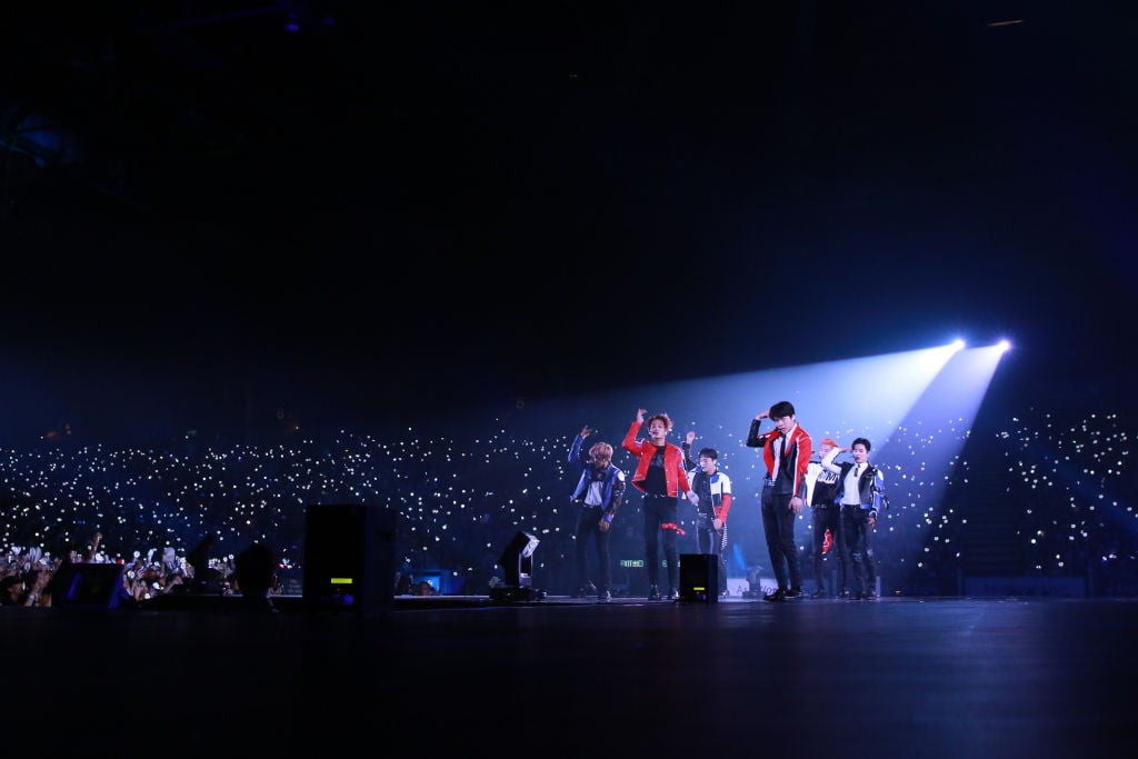 Members of South Korean boy band EXO