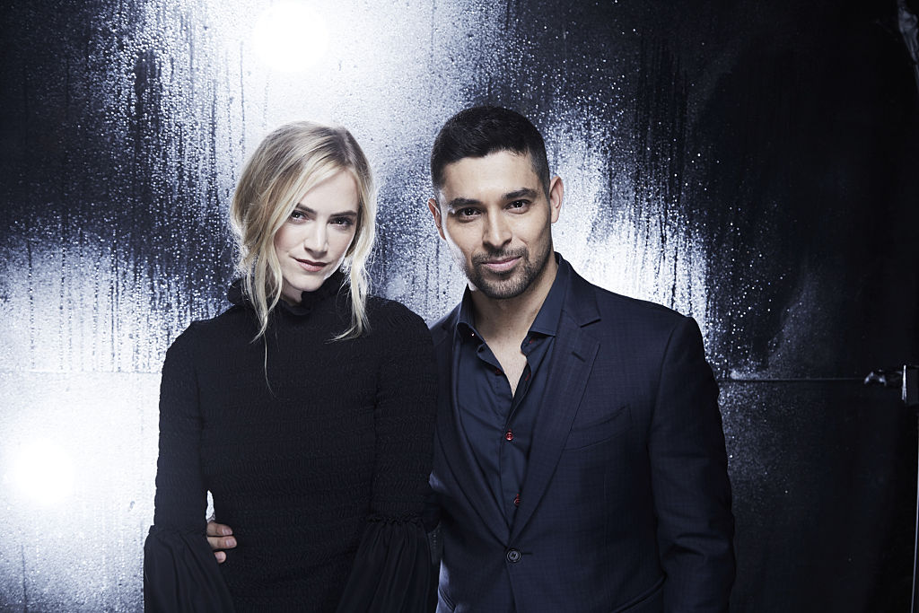 Emily Wickersham, Wilmer Valderrama visits the CBS Photo Booth during the PEOPLES CHOICE AWARDS.