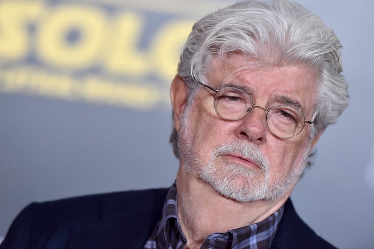 George Lucas on the red carpet