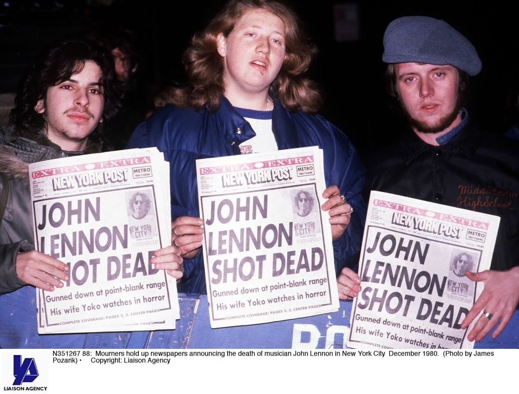 Death of musician John Lennon