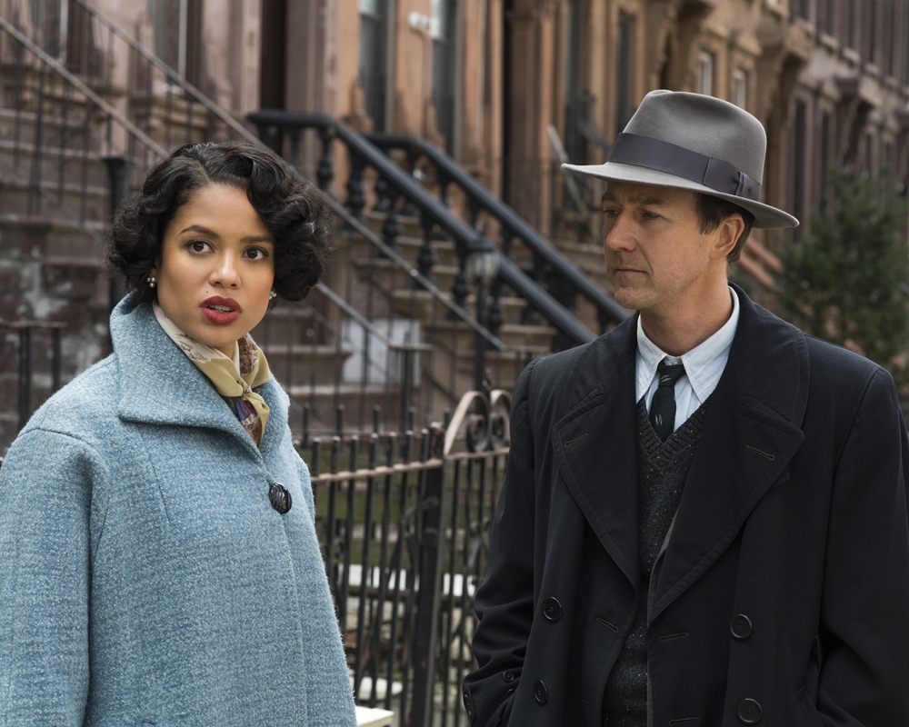 Gugu Mbatha-Raw and Edward Norton
