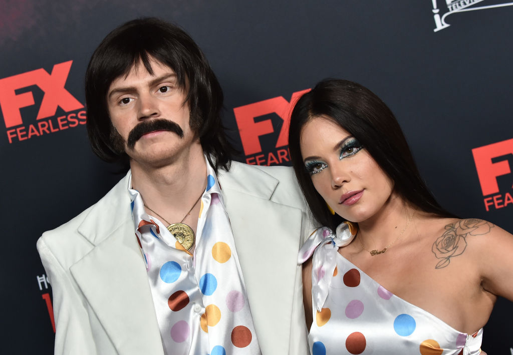 Evan Peters and Halsey at FX's "American Horror Story" 100th Episode Celebration