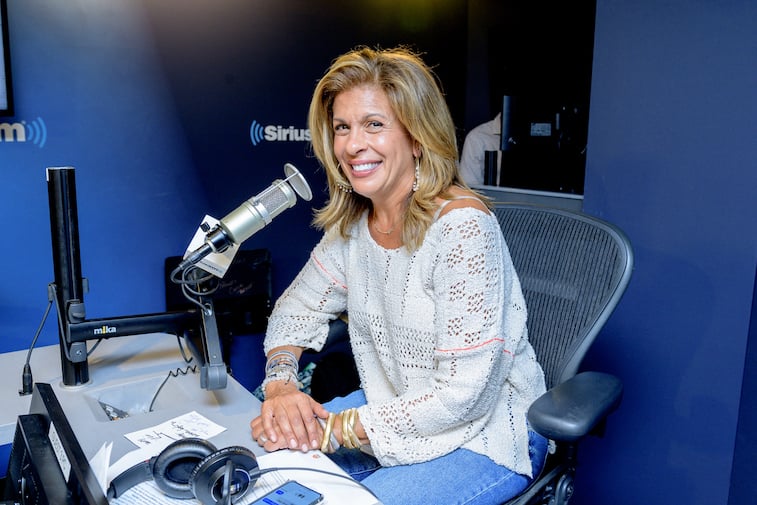 Hoda Kotb on the set of her show