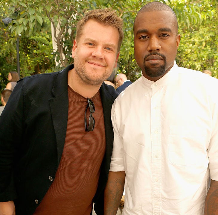 James Corden and Kanye West