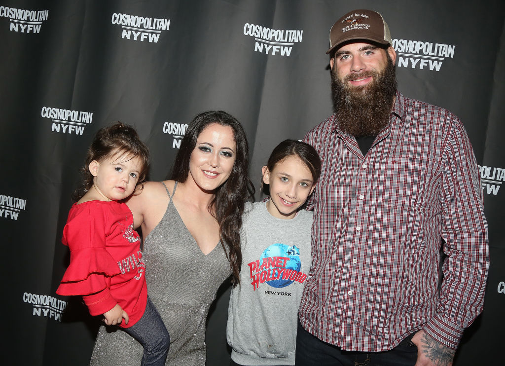 Jenelle Evans and David Eason with their daughter Ensley and David's daughter Maryssa