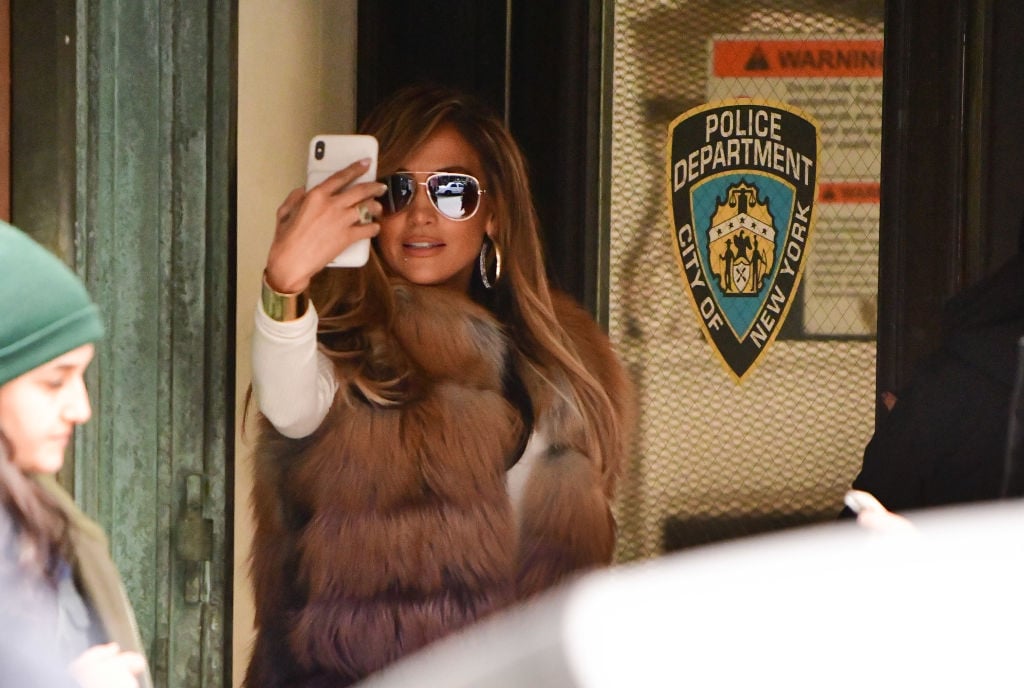 Jennifer Lopez filming 'Hustlers'