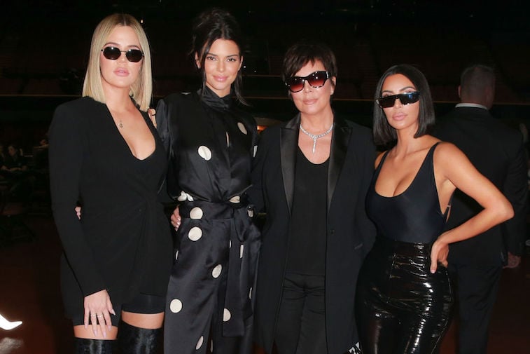 Kris Jenner with Khloé Kardashian, Kendall Jenner, and Kim Kardashian