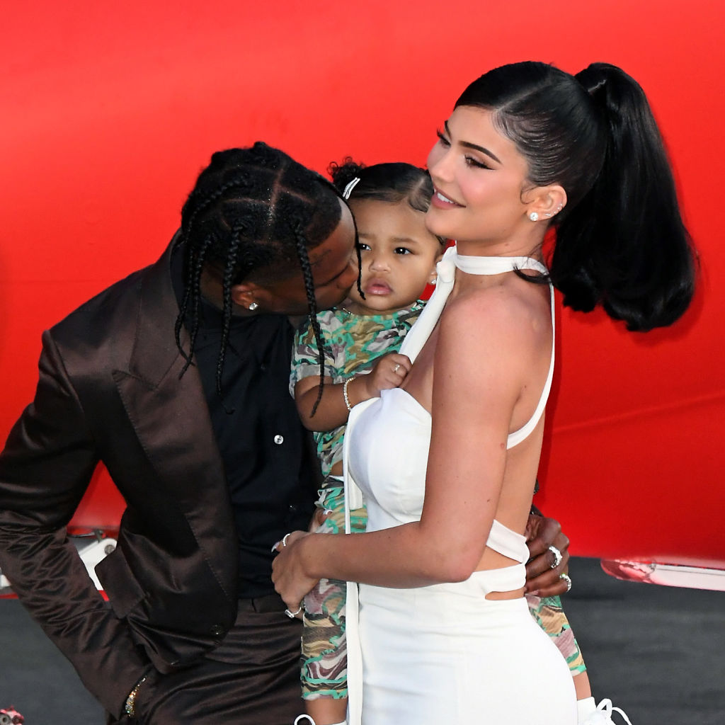 Kylie Jenner, Travis Scott, and daughter, Stormi