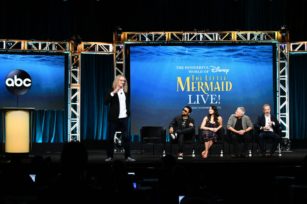 The cast and producers of 'The Wonderful World of Disney presents The Little Mermaid Live!' |