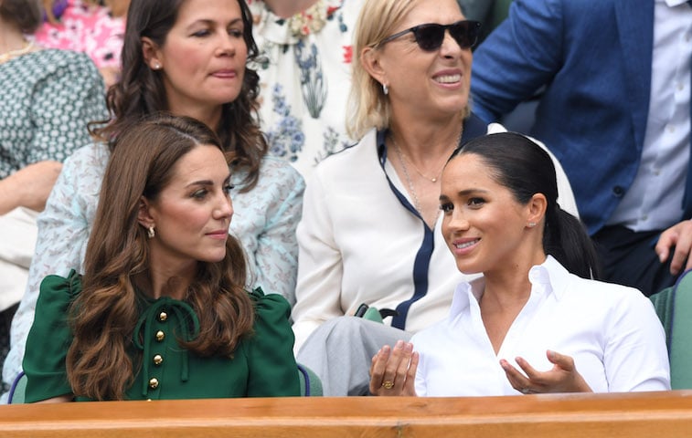 Meghan Markle and Kate Middleton sit togehter