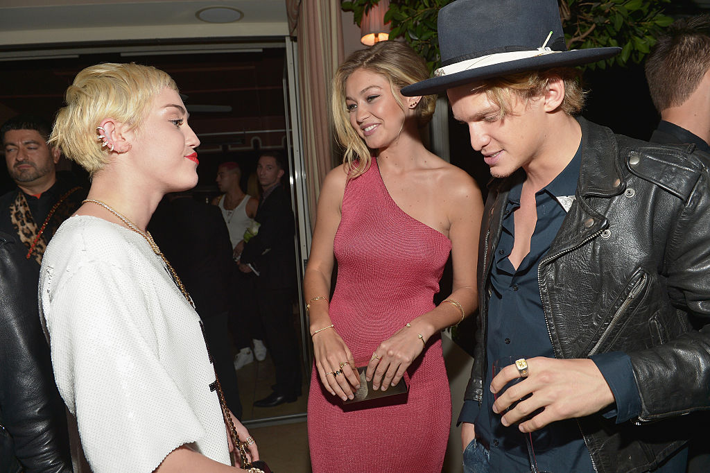 Miley Cyrus, Gigi Hadid, and Cody Simpson