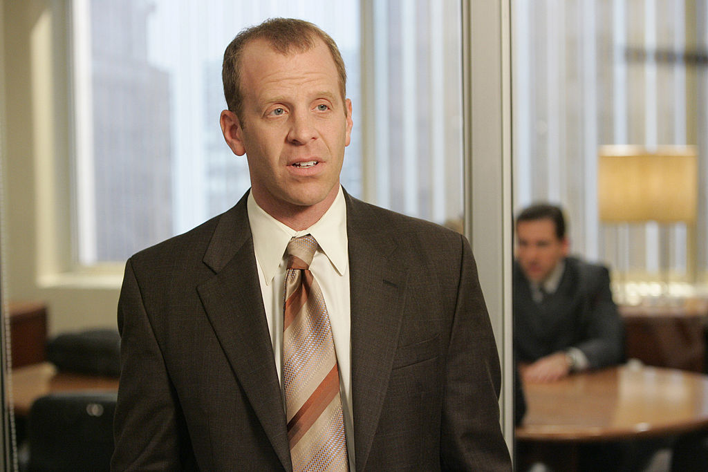 Paul Lieberstein as Toby Flenderson on set of The Office
