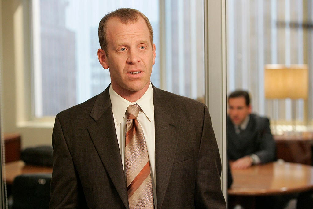 Paul Lieberstein as Toby Flenderson on set of The Office