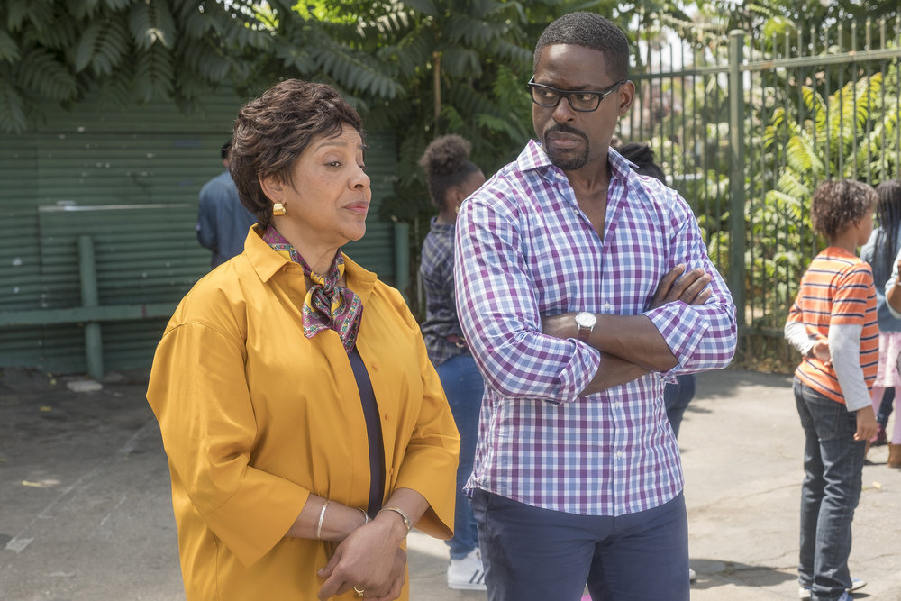 Phylicia Rashad as Carol and Sterling K. Brown as Randall in 'This Is Us' Season 4