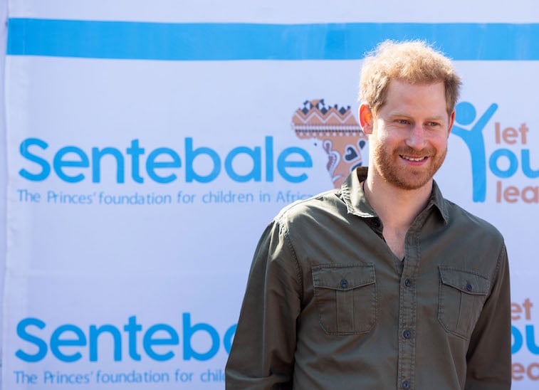 Prince Harry speaking in Botswana