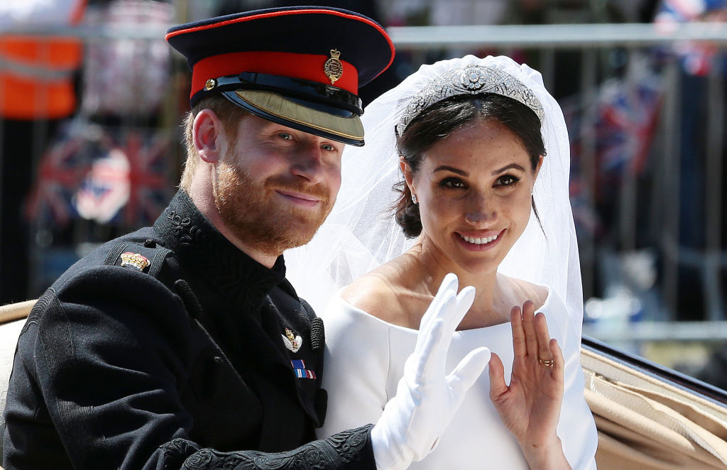 Prince Harry and Meghan Markle at their wedding