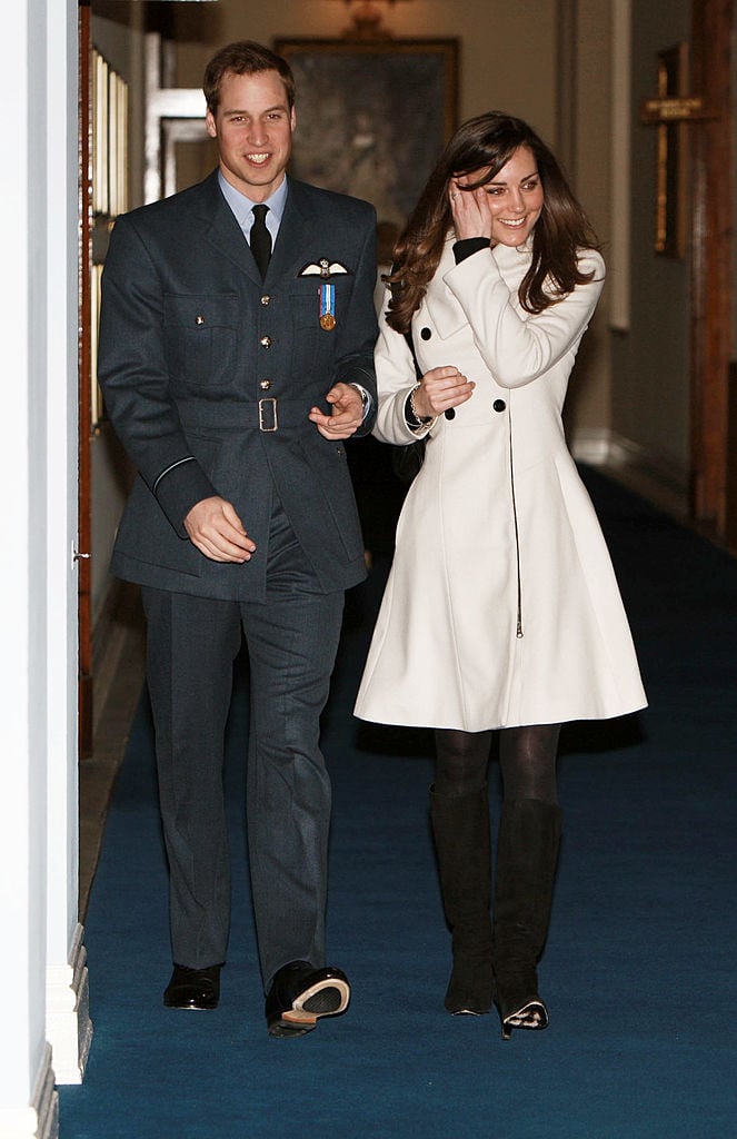 Prince William and Kate Middleton at his RAF wings graduation ceremony on April 11, 2008