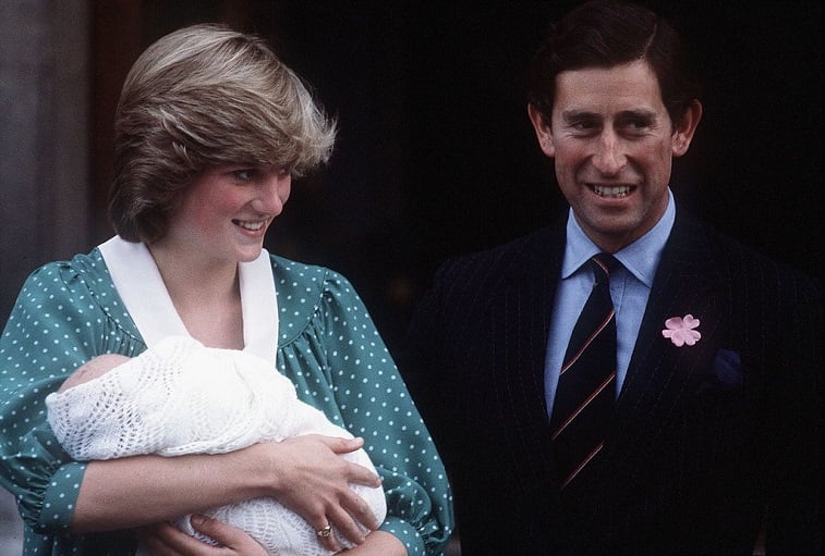 Prince Charles and Princess Diana with Prince William