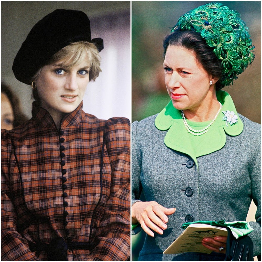 (L): Princess Diana, (R) Princess Margaret