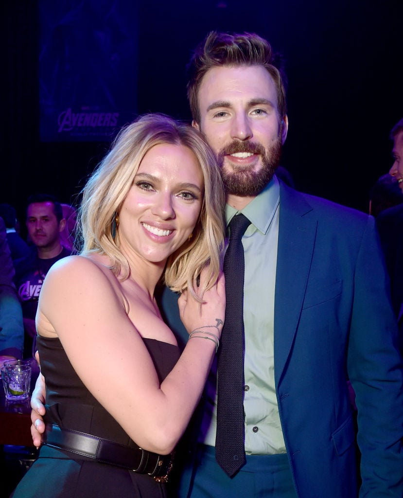 Black Widow actress Scarlett Johansson and Captain America actor Chris Evans