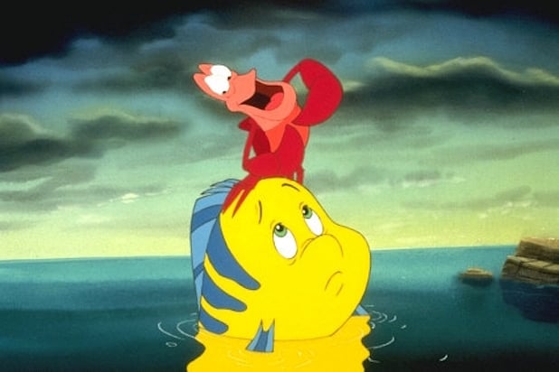 Sebastian and Flounder in The Little Mermaid