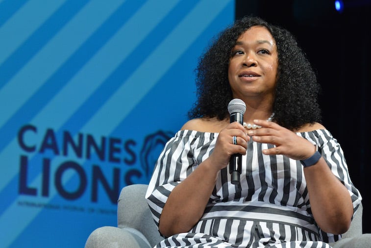 Shonda Rhimes speaks onstage