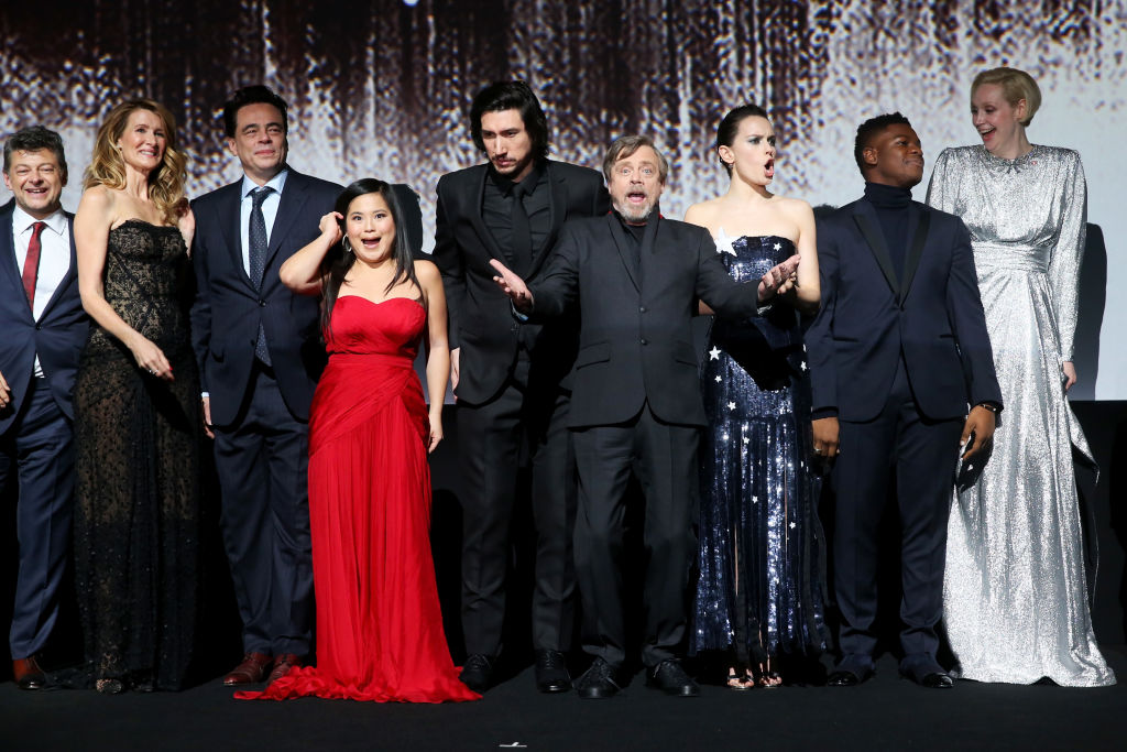 The cast of 'Star Wars: The Last Jedi' at the film's world premiere | Jesse Grant/Getty Images for Disney