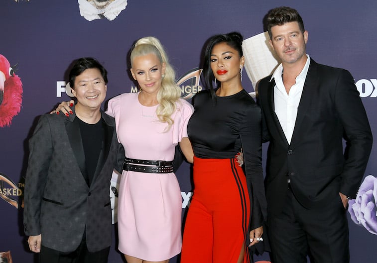 Ken Jeong, Jenny McCarthy, Nicole Scherzinger and Robin Thicke on the red carpet