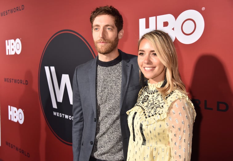 Thomas Middleditch and Mollie Gates on the red carpet