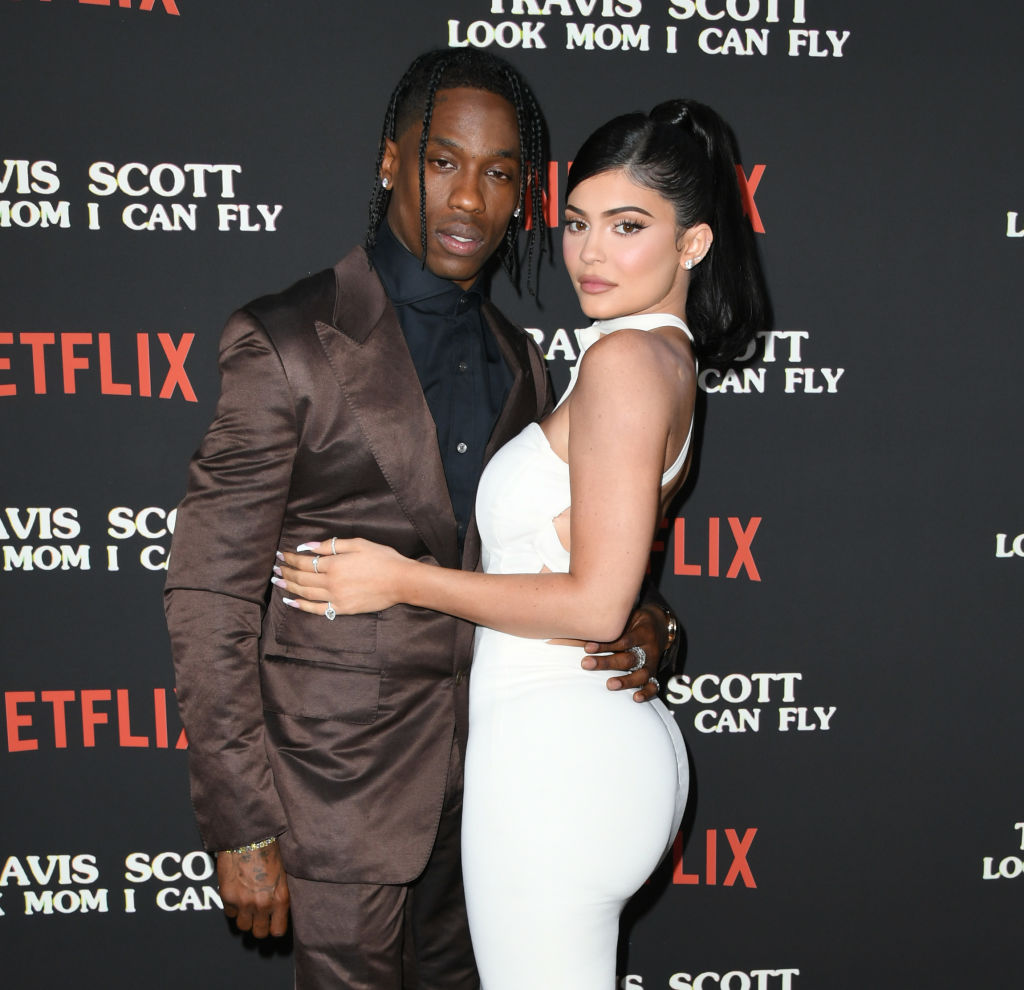 Travis Scott and Kylie Jenner at Netflix's Look Mom I Can Fly Premiere