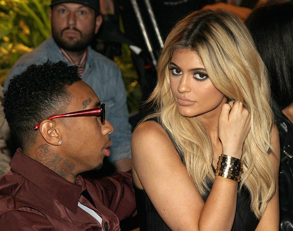 Tyga and Kylie Jenner at an event