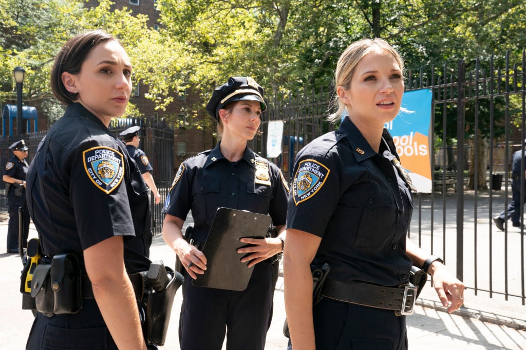 Lauren Patten as Officer Rachel Witten, Stephanie Kurtzuba as Sergeant McNichols, and Vanessa Ray as Eddie Janko | Patrick Harbron/CBS via Getty Images