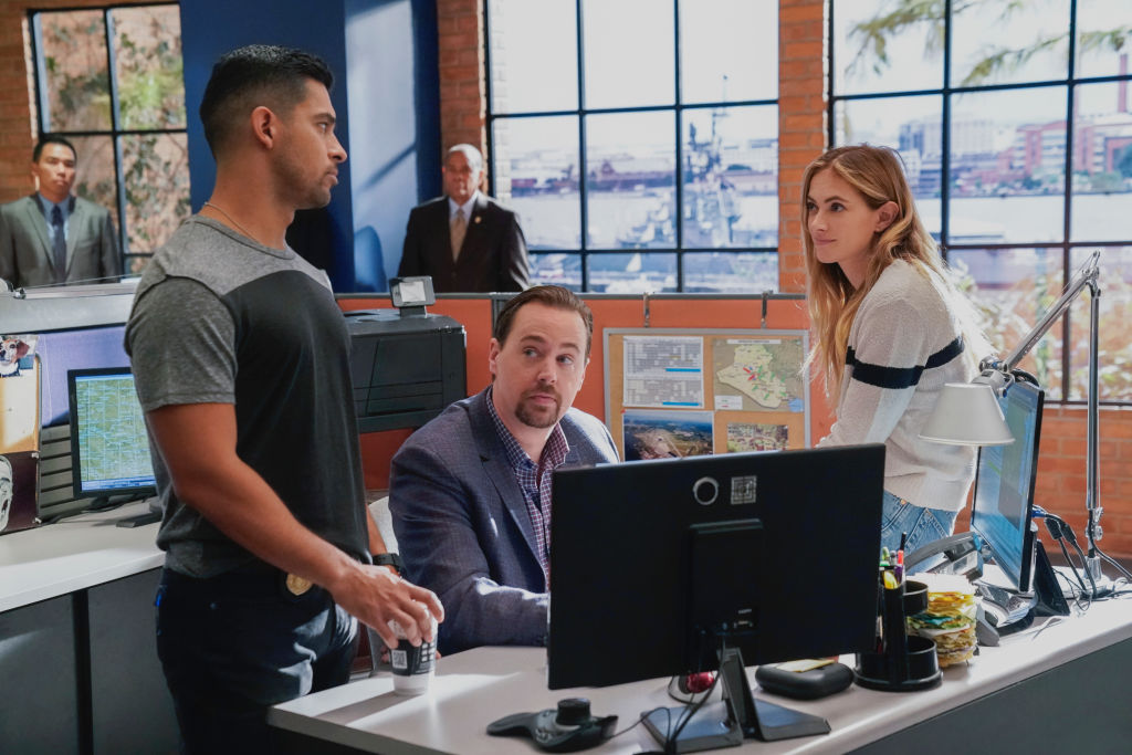 Wilmer Valderrama with Sean Murray and Emily Wickersham |Greg Gayne/CBS via Getty Images
