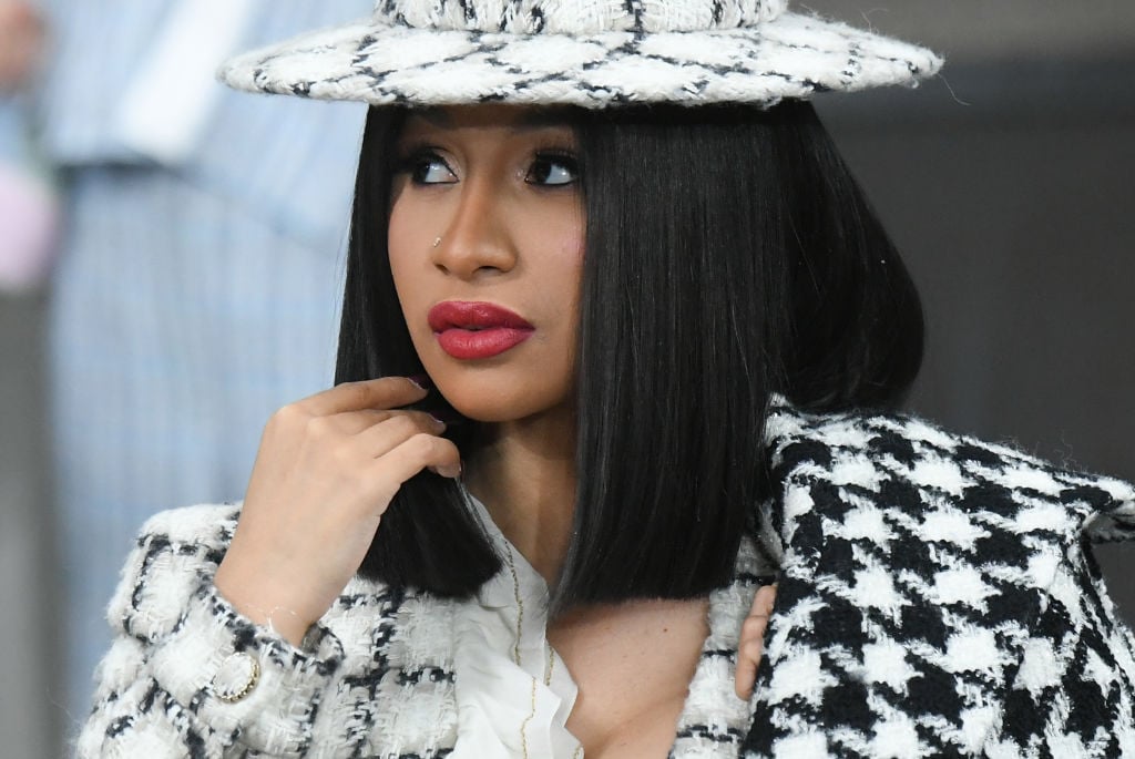 Cardi B attends the Chanel Womenswear Spring/Summer 2020 show as part of Paris Fashion Week.