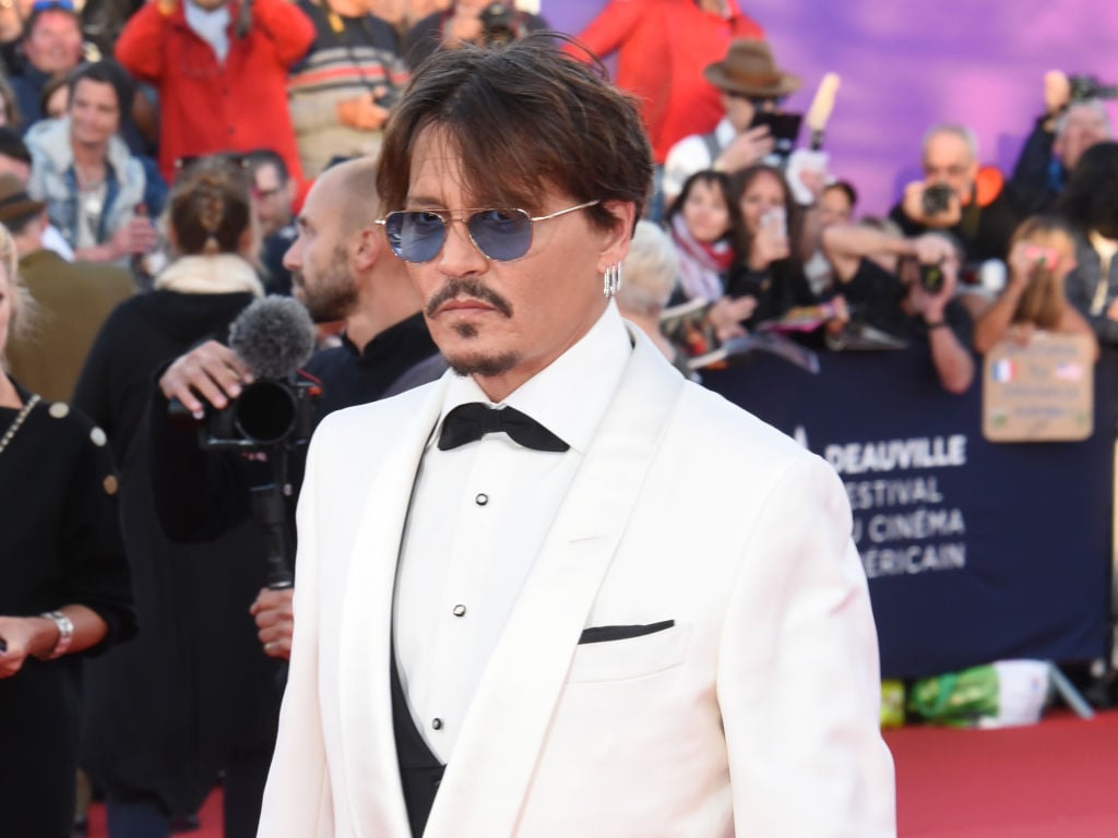 Johnny Depp on a red carpet. 