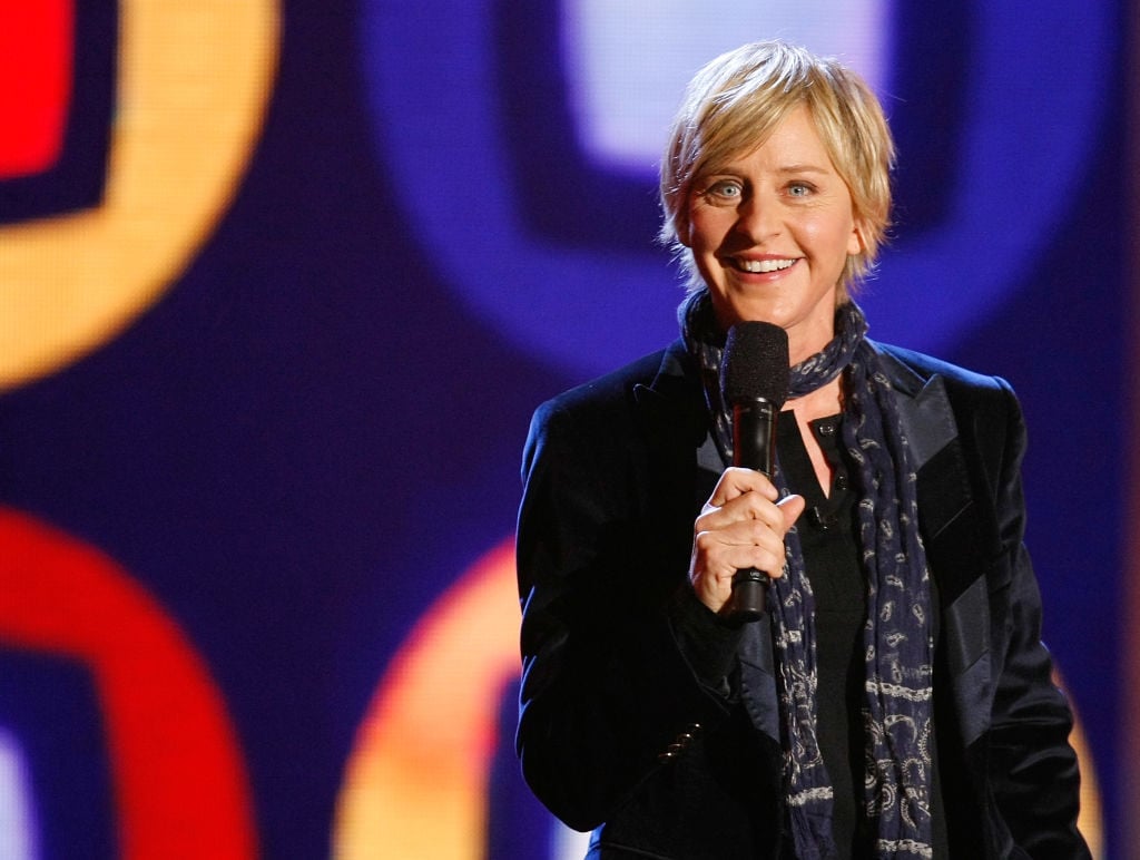 Talk show host/comedian Ellen DeGeneres performs at a taping of ''Ellen's Even Bigger Really Big Show'' during The Comedy Festival.