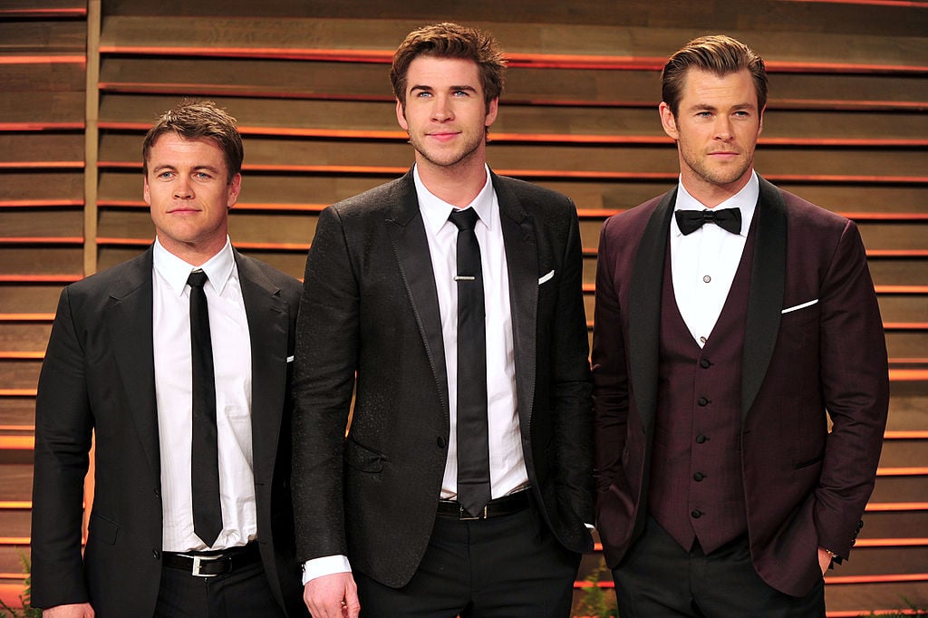 Luke Hemsworth, Liam Hemsworth and Chris Hemsworth attend the 2014 Vanity Fair Oscar Party.