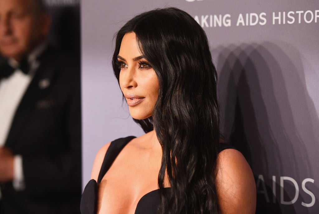 Kim Kardashian West attends the amfAR New York Gala 2019.