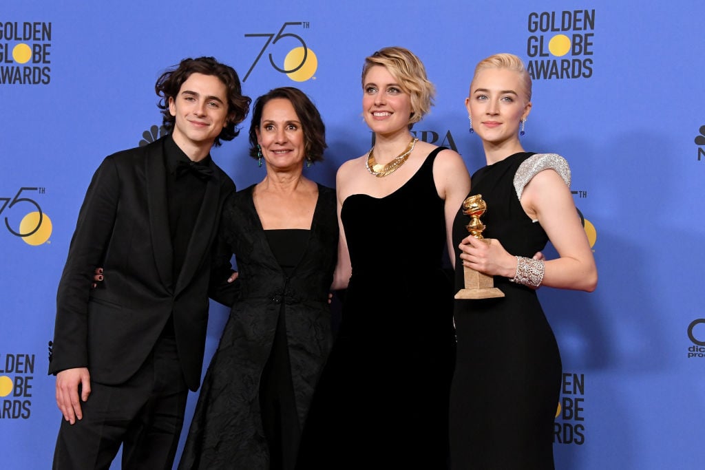 The cast of 'Lady Bird' at the Golden Globes.
