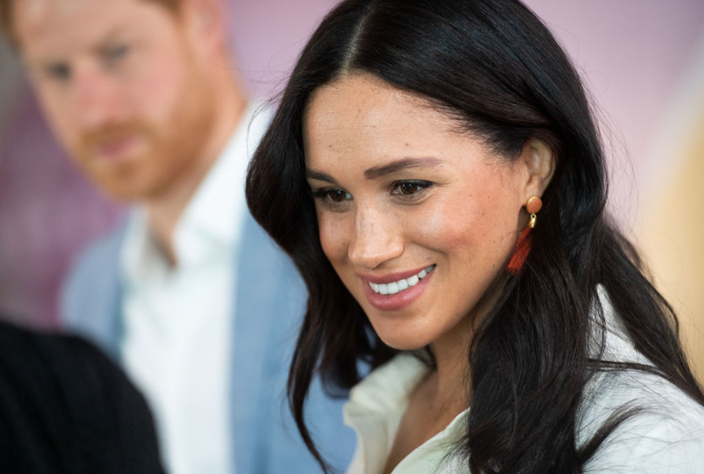 Meghan Markle visits the Tembisa Township to learn about Youth Employment Services during their royal tour of South Africa on October 02, 2019 in Johannesburg, South Africa.