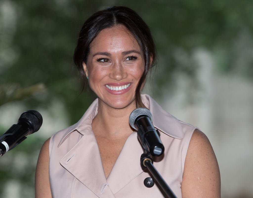 Meghan Markle visits the British High Commissioner's residence to attend an afternoon reception.